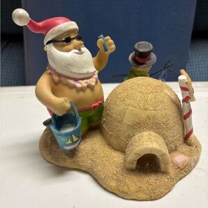 Vintage resin beach Santa figurine
